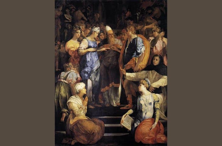 Marriage of the Virgin (Sposalizio della Vergine) - by Rosso Fiorentino